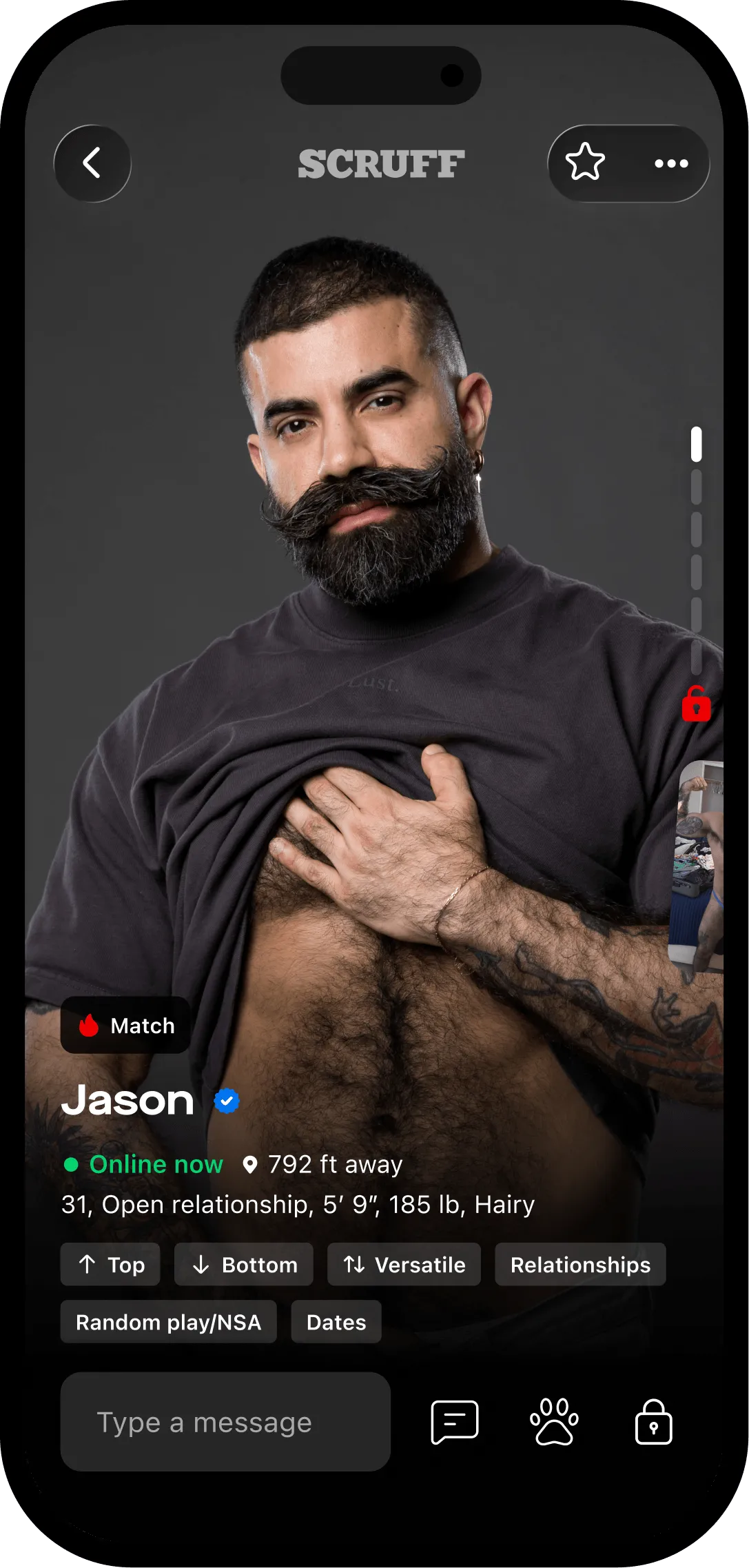 SCRUFF profile highlight preview