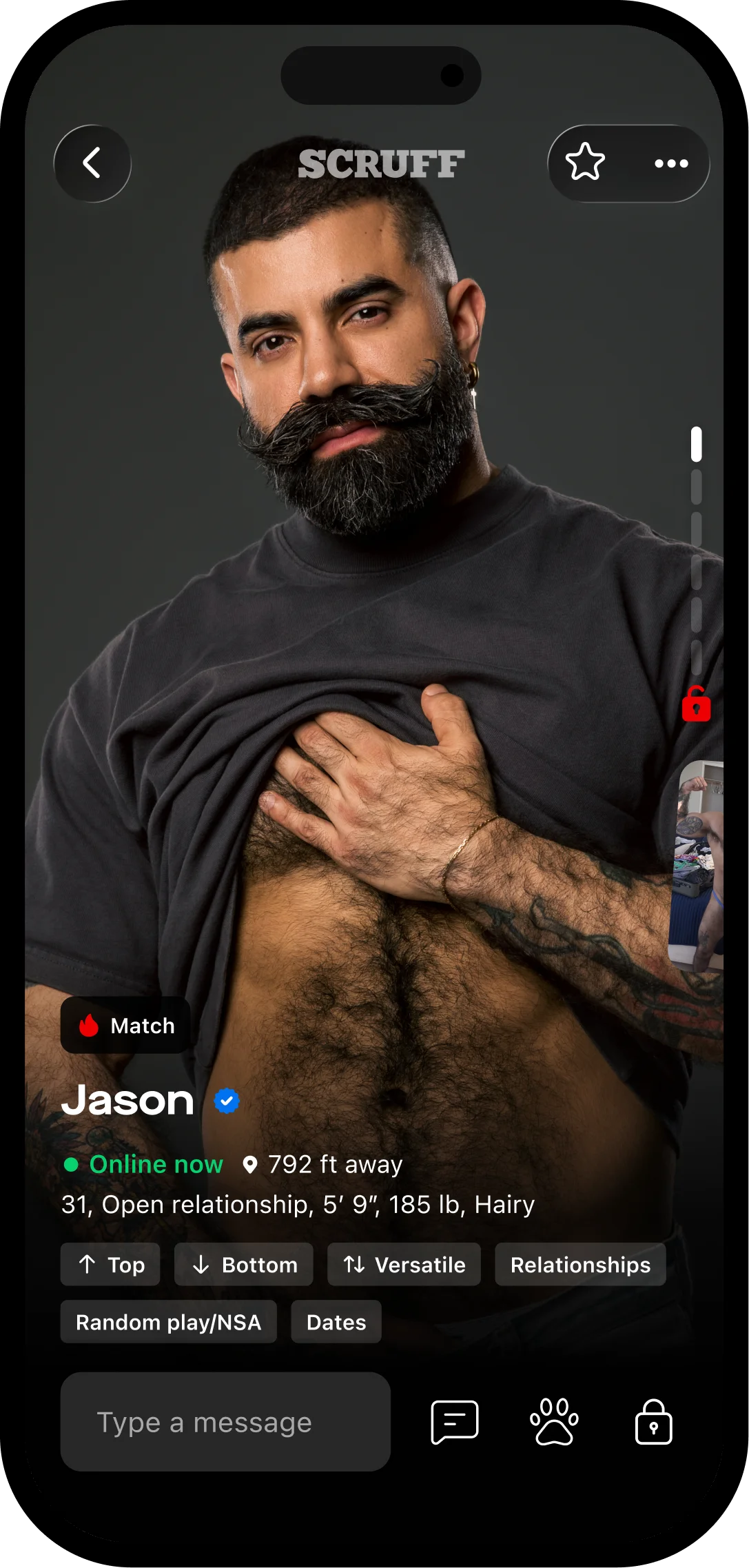 SCRUFF profile highlight preview